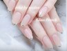 【初回オフ無料】キラキラ☆ガラスフレンチ　パラジェル使用　8800円