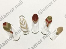 グラマーネイル(Glamor nail)/☆定額¥7800 リーフ×フレンチ
