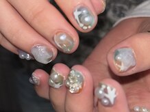 つめノさき/カラフルパールネイル