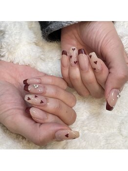 バレンタインネイル/ハート