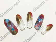 グラマーネイル(Glamor nail)/☆定額¥7800 アート×フレンチ