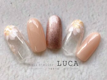 ネイルアトリエルカ(nail atelier LUCA)/W-370 シェラックフラワーネイル