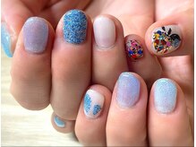 アミュリー ネイル アトリエ(Amury nail atelier)/紫陽花 ちぐはぐ 大人 クリア