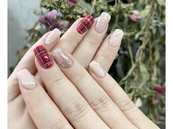 フィカスディボタニカ(FICUS di botanica)/チェックネイル手描きアート