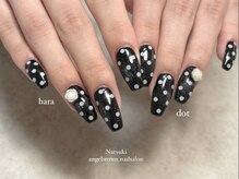 アンジュブラウン(angebrown)/ドット柄ネイル【023】