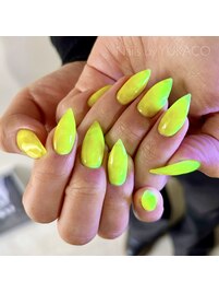 ネオンマーブルネイル