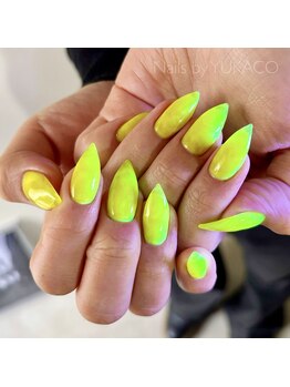 リグネイルスタジオ(Lig nail studio)/ネオンマーブルネイル