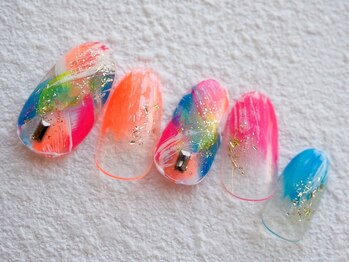 トロピカルペイントネイル