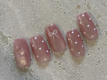 レトネイル レトネイル 大阪梅田(reto nail)/定額sample art/ドット/リボン