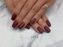 ネイルアトリエルカ(nail atelier LUCA)/W-967 マットボルドーネイル