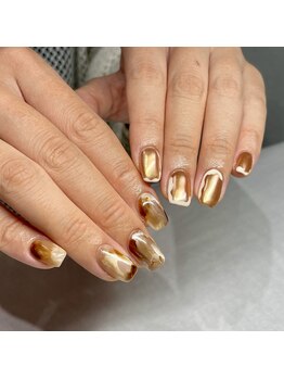 ミントリーフ バイ リート(Mint leaf by Reat)/ブラウンマーブル×偏光ミラー