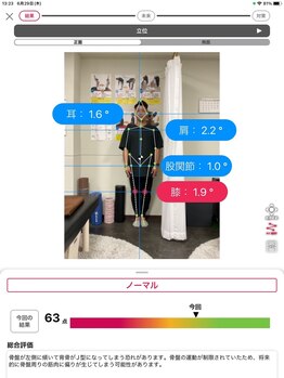 ナオル整体 浅草院(NAORU整体)/AI姿勢診断【正面】