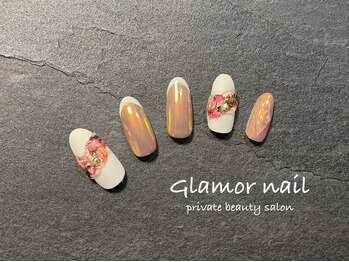グラマーネイル(Glamor nail)/フレンチ×3D