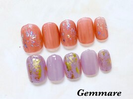 透け感カラーホイルデザイン