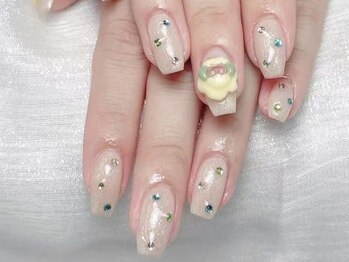 クイーンズネイルサロン(Queen's nail salon)/ワンカラー/ストーンつけ放題