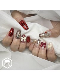 バレンタインネイル