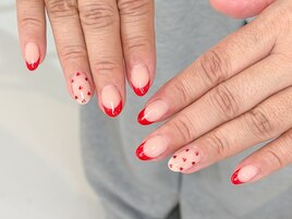 赤フレンチ×ハートホロドット