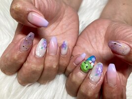 紫陽花とオーダーパーツ蛙★