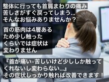 ボディテラピーサロン ナカムラ(Body Therapy Salon Nakamura)の雰囲気（60分、90分首肩まわり集中的に施術してほしい!当院なら可能です!）