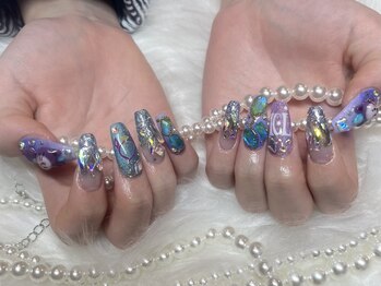 ハチハチネイル(88-nail.)/持ち込みデザイン&パーツ