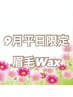 眉毛wax＆眉毛パーマ【9月平日☆限定】　5800円→5000円