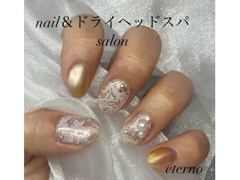 春のトレンドレースネイル