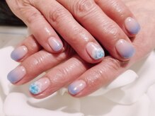 キープ ネイルサロン(KEEP)/手描きアート～青いバラ～