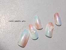 ソウ 難波店 nail salon Sou/ニュアンス光沢nail