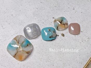 ネイルプランニング(Nail-Planning)/夏色天然石 ¥7500