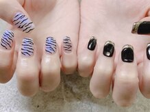 プライズアイリス アイラッシュ 池袋東口店(prize Iris eyelash)/ゼブラ柄ネイル【池袋】