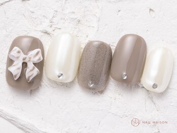 ネイルメゾン 池袋店(NAIL MAISON)/ゼブラリボンストーン￥105550