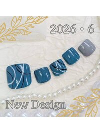 6月のフットネイル　4400円