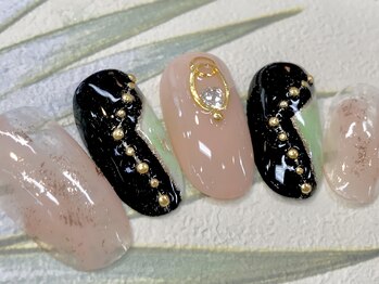 ビービーネイル(BB)/大理石ネイル