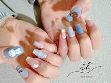 イル 神戸店/水色×ミフィーネイル