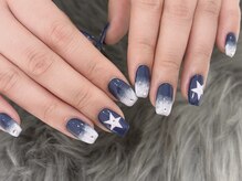 シェルネイル(SHELL NAIL)/y2k/星/ネイビー/staff:Noa