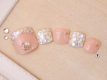 ネイルサロンフォーユー(for u)/ホロフレンチFOOT￥７５００