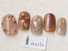 アイネイルズ 渋谷店(I nails)/ピンクブラウンマグネット