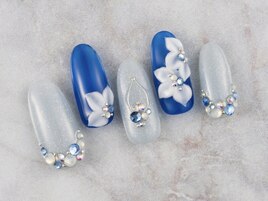 クリアフラワーネイル