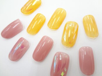 ネイルサロン クイール 小山店(NAIL SALON QUILL)/ワンカラー＆オーロラフィルム