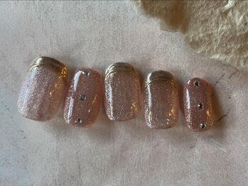 アイネイルズ 梅田店(I nails)/マグネットミラーフレンチ