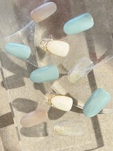 エムディーエーネイル(M.D.A NAiL)/ニュアンスガラスフレンチ