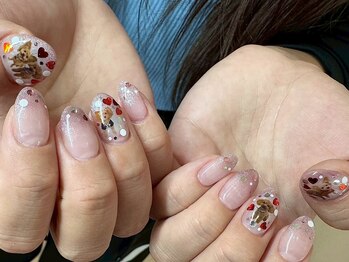 ヌル ネイル 堀江(NURU NAIL HORIE)/Cuteうちの子ネイル♪