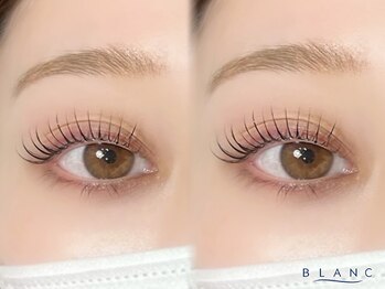 アイラッシュサロン ブラン 天王寺ミオ店(Eyelash Salon Blanc)の写真/【まつ毛長魅せ効果◎】まつ毛カールorマツエクですっぴん美人☆韓国風・束感まつ毛はBlancにお任せ♪
