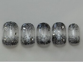 ブラックもやもやラメグラ¥5000