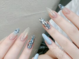 ラメx水色