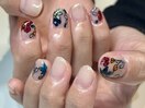 【お花アートネイル】