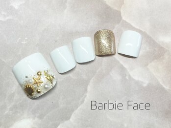 バービーフェイス 恵比寿(Barbie Face)/シンプルホワイトネイル