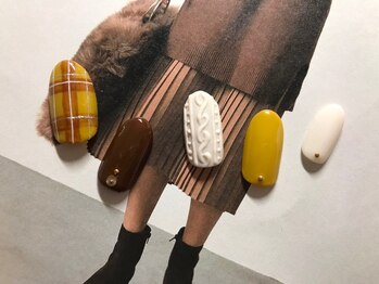 ネイルアンドアイラッシュサロン エスポアール(nail&eyelash salon espoir)/ニット柄ネイル　90分コース