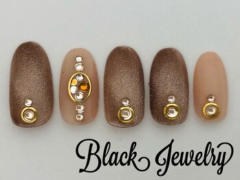 ブラックジュエリー(Black jewelry)/マグネットネイル