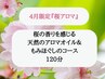 桜アロマ★全身もみほぐし&アロマオイルリンパマッサージ120分¥17500→¥14000